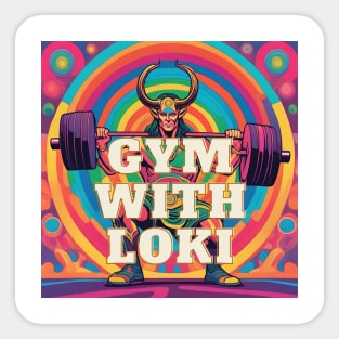Gym with Loki Sticker